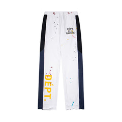 GALLERY DEPT DÉPT DE LA GALERIE PAINT SPLATTER TRACK PANTS WHITE