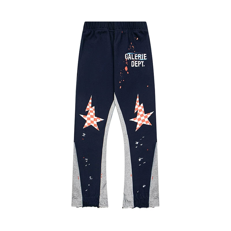 GALLERY DEPT GALERIE DEPT STAR CHECKER FLARE SWEATPANTS Grey