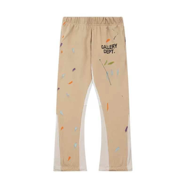 GALLERY DEPT PAINT SPLATTER FLARE SWEATPANTS BEIGE