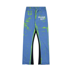 GALLERY DEPT GALERIE DEPT TIE‑DYE FLARE SWEATPANTS BLUE GREEN