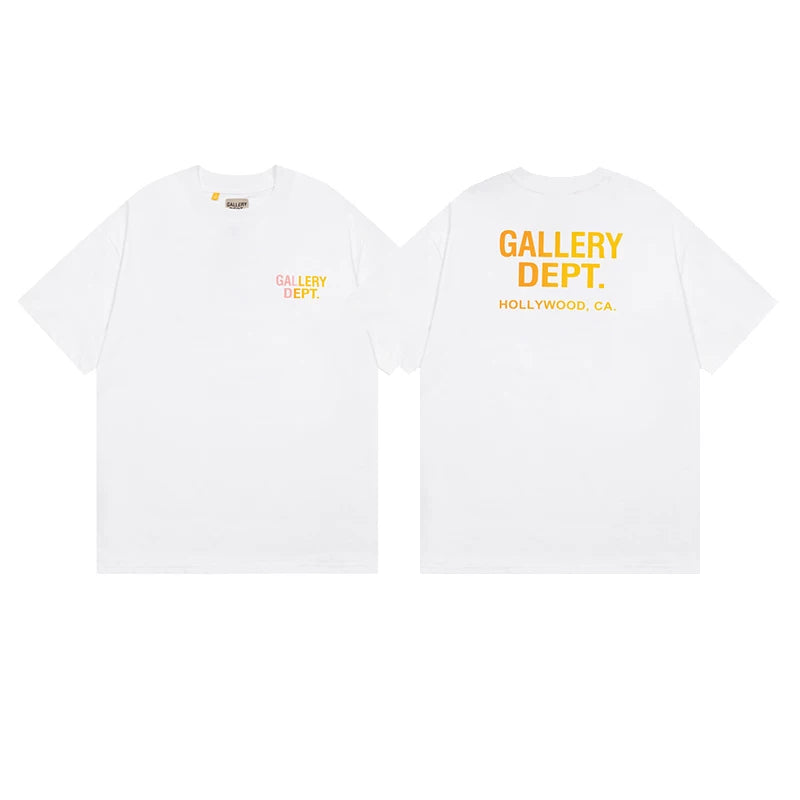 Vlone Fog Gallery DEPT American Printing Short Sleeve Vintage Loose Retro Make Old Gao Street T -shirt (95)