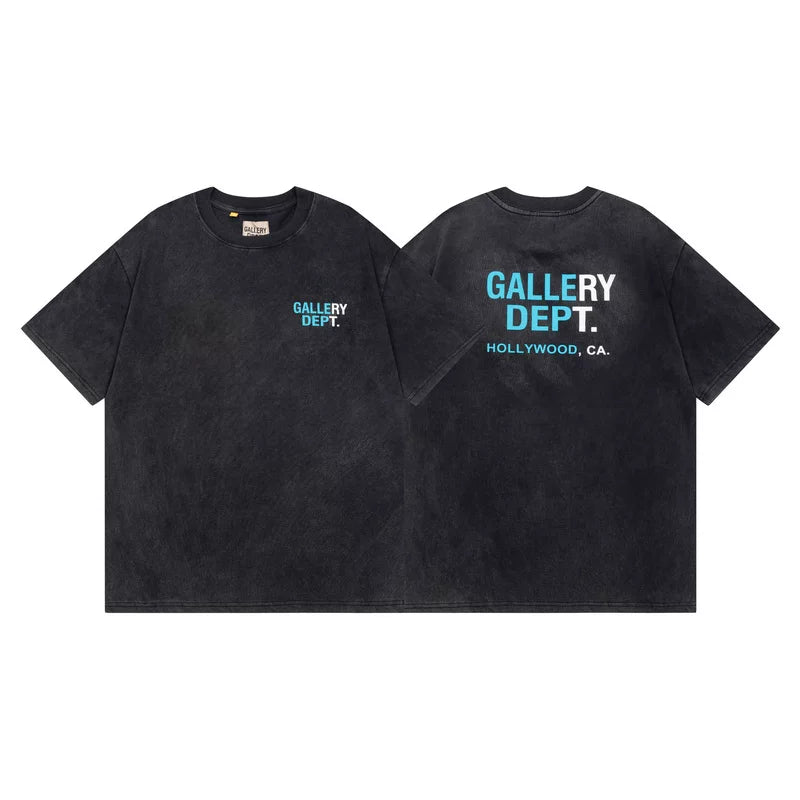 Vlone Fog Gallery DEPT American Printing Short Sleeve Vintage Loose Retro Make Old Gao Street T -shirt (91)