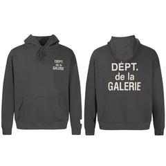 GALLERY DEPT DEPT DE LA GALERIE GOLD LOGO HOODIE BLACK