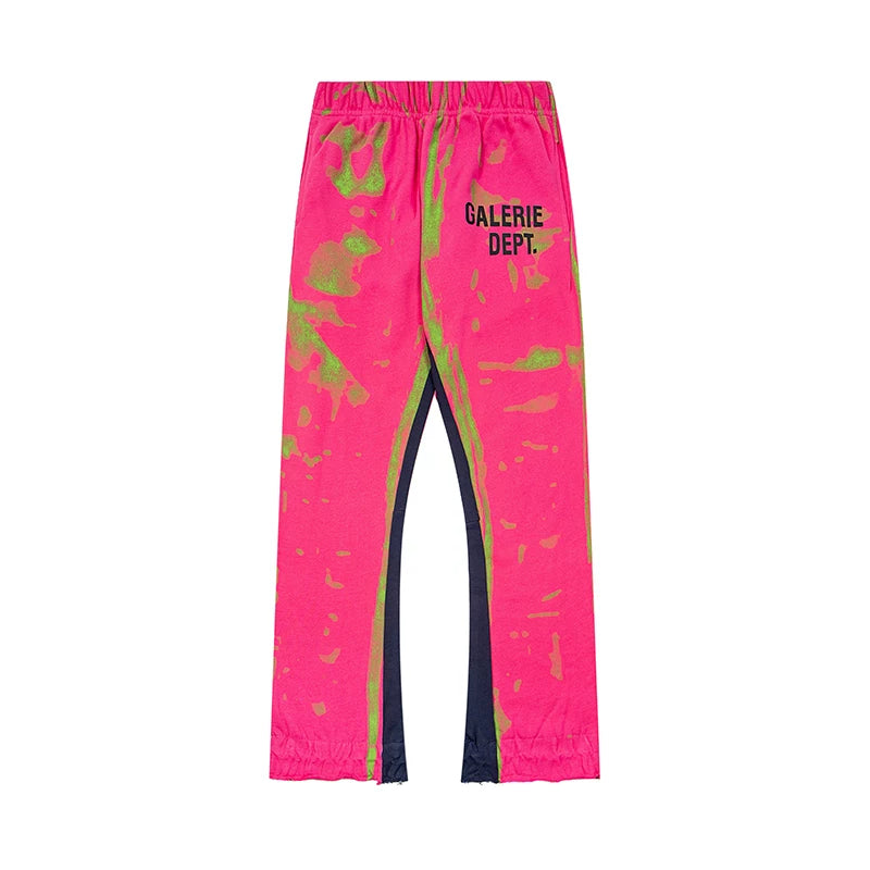 GALLERY DEPT GALERIE DEPT TIE‑DYE FLARE SWEATPANTS BLUE GREEN