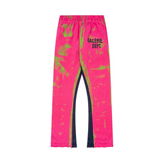 GALLERY DEPT GALERIE DEPT TIE‑DYE FLARE SWEATPANTS BLUE GREEN