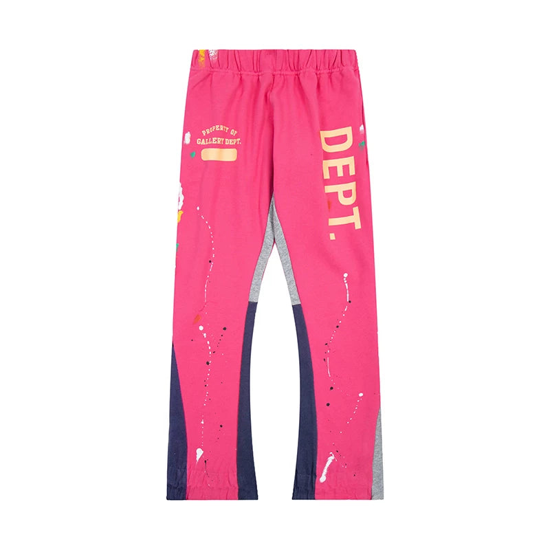 GALLERY DEPT PROPERTY OF PAINT SPLATTER FLARE SWEATPANTS NAVY