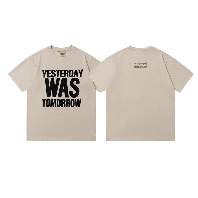 Vlone Fog Gallery DEPT American Printing Short Sleeve Vintage Loose Retro Make Old Gao Street T -shirt (91)