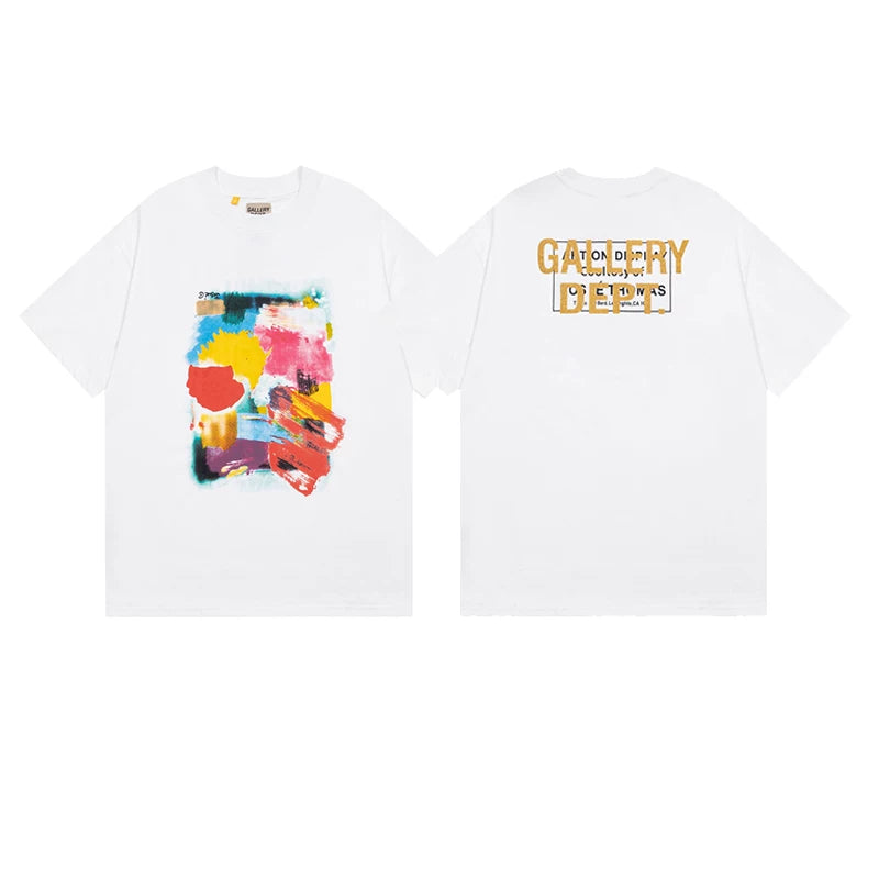 Vlone Fog Gallery DEPT American Printing Short Sleeve Vintage Loose Retro Make Old Gao Street T -shirt (95)