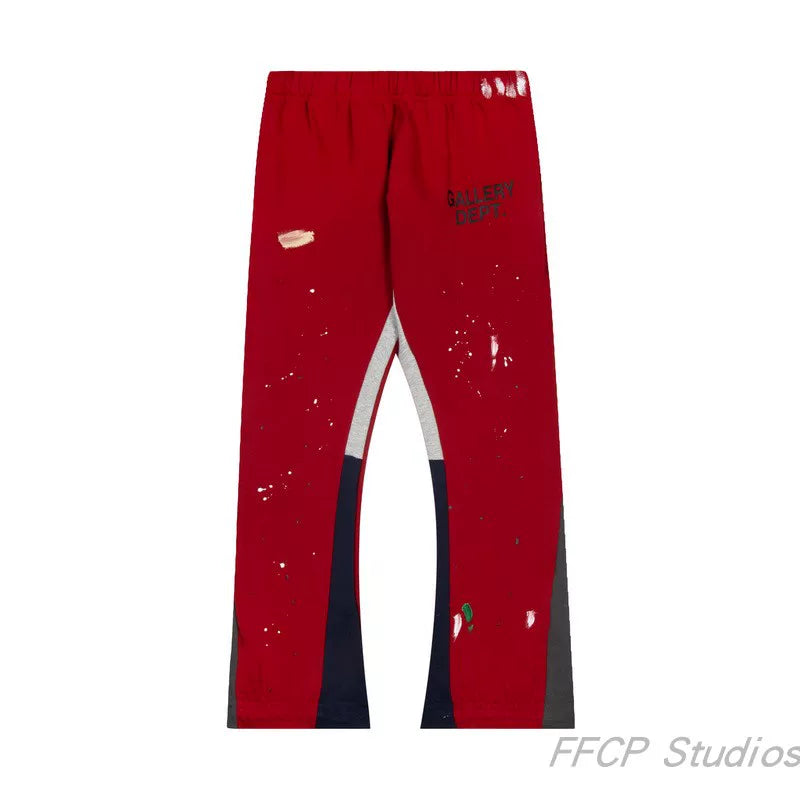 GALLERY DEPT PAINT SPLATTER FLARE SWEATPANTS WHITE