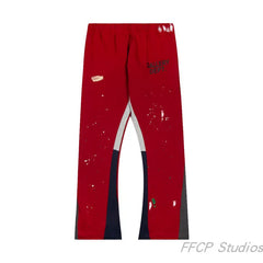 GALLERY DEPT PAINT SPLATTER FLARE SWEATPANTS WHITE