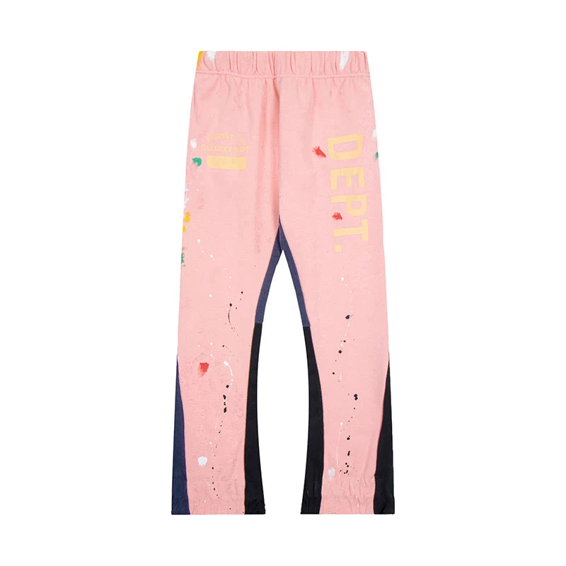 GALLERY DEPT PROPERTY OF PAINT SPLATTER FLARE SWEATPANTS NAVY