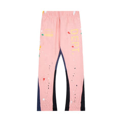 GALLERY DEPT PROPERTY OF PAINT SPLATTER FLARE SWEATPANTS NAVY