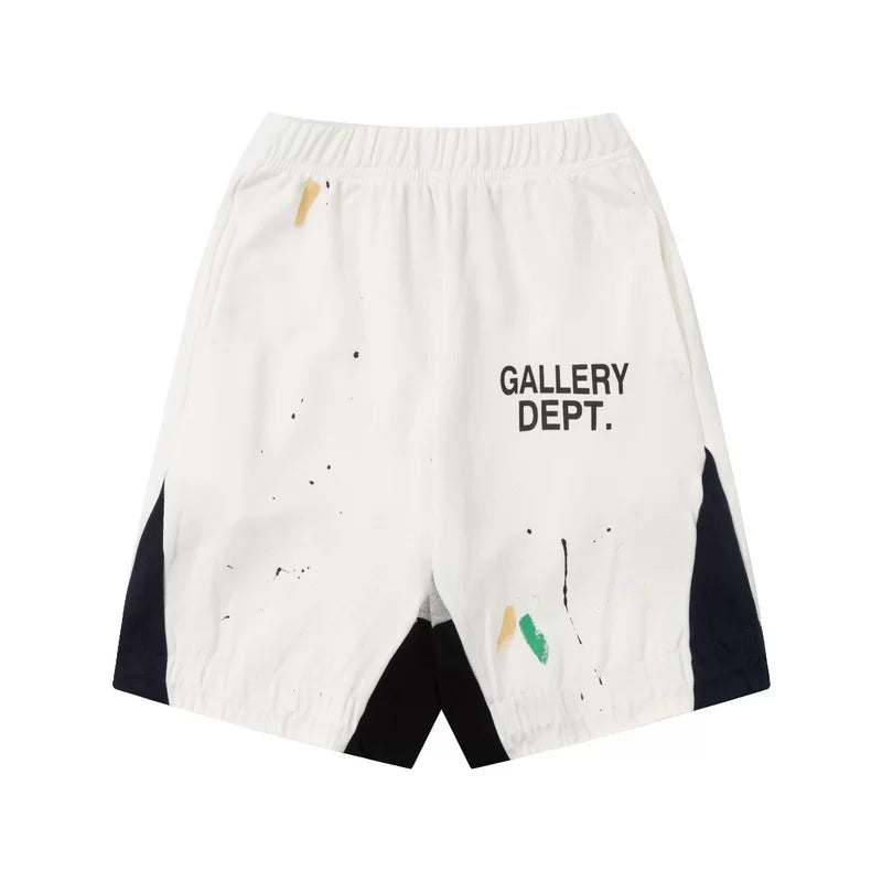 GALLERY DEPT PAINT SPLATTER PRINT COTTON SHORTS