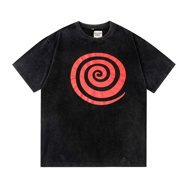 GALLERY DEPT RED SPIRAL VINTAGE WASH TEE