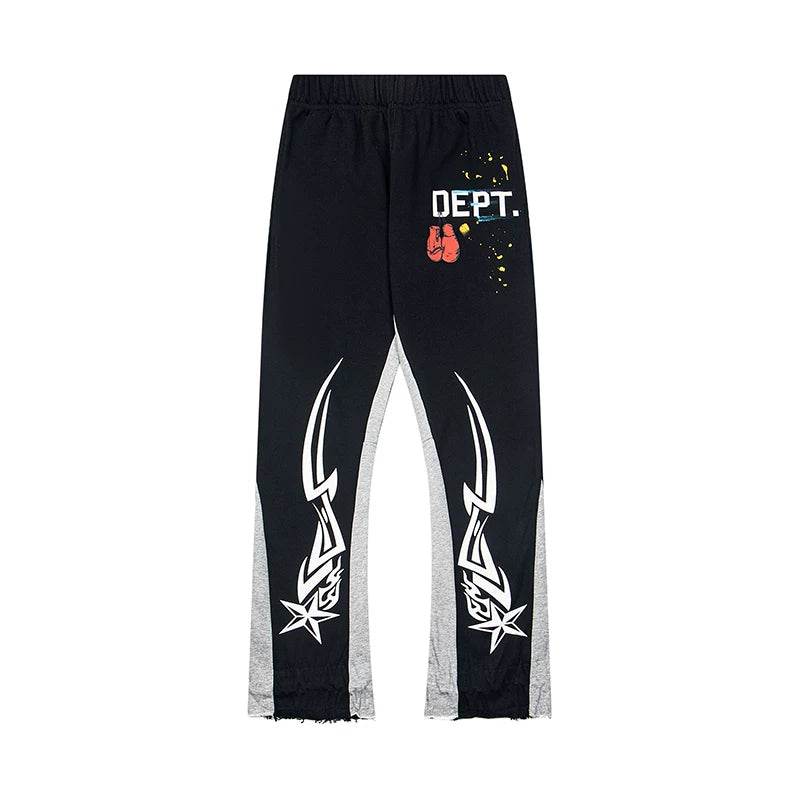 GALLERY DEPT BOXING GLOVE TRIBAL FLARE SWEATPANTS HEATHER GREY