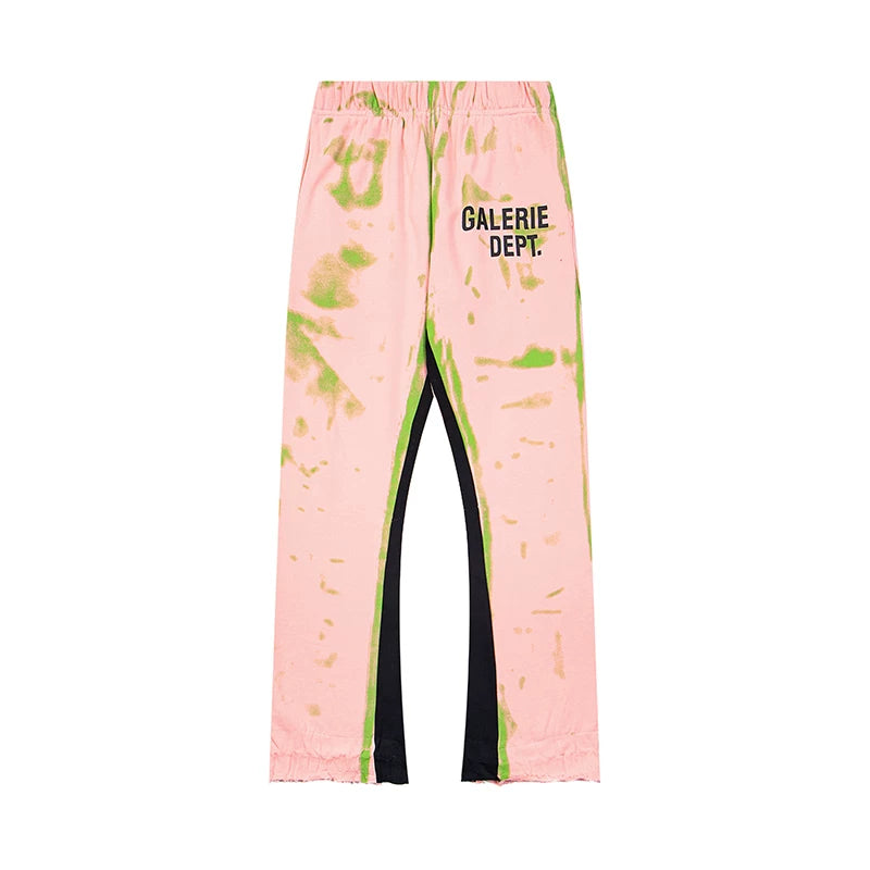 GALLERY DEPT GALERIE DEPT TIE‑DYE FLARE SWEATPANTS BLUE GREEN
