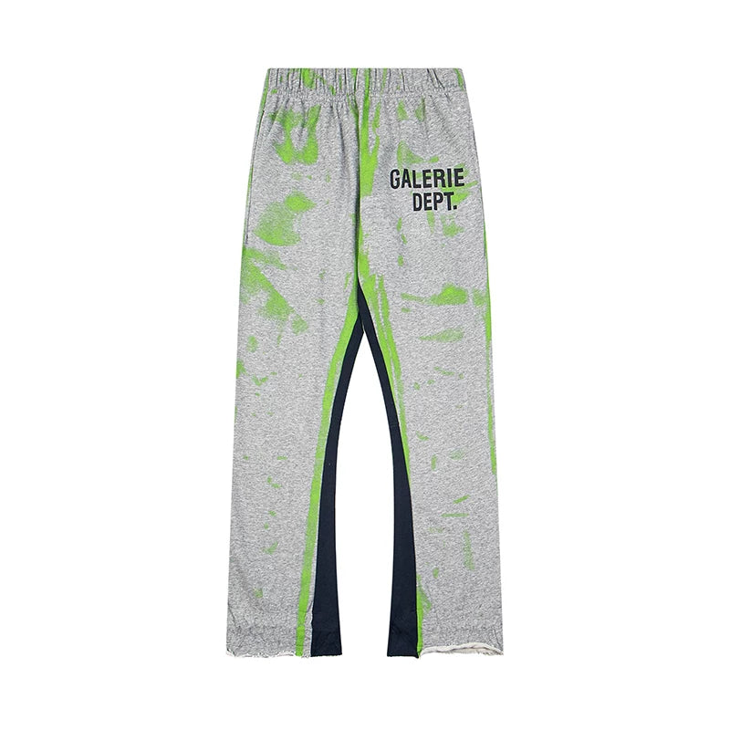GALLERY DEPT GALERIE DEPT TIE‑DYE FLARE SWEATPANTS BLUE GREEN
