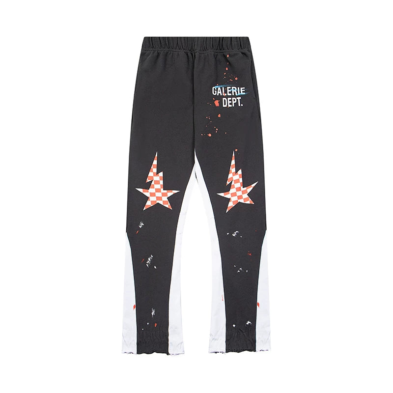 GALLERY DEPT GALERIE DEPT STAR CHECKER FLARE SWEATPANTS Grey