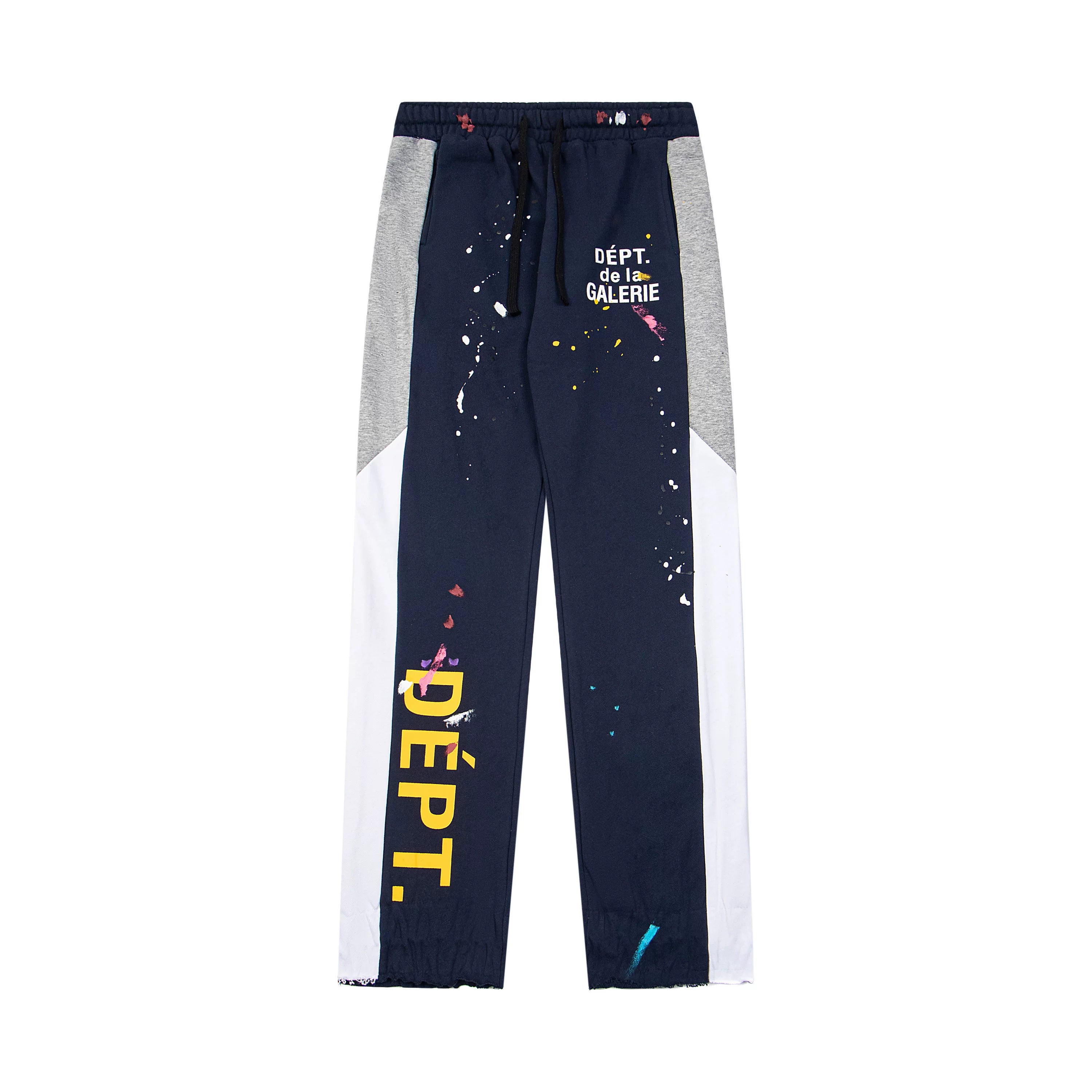 GALLERY DEPT DÉPT DE LA GALERIE PAINT SPLATTER TRACK PANTS WHITE