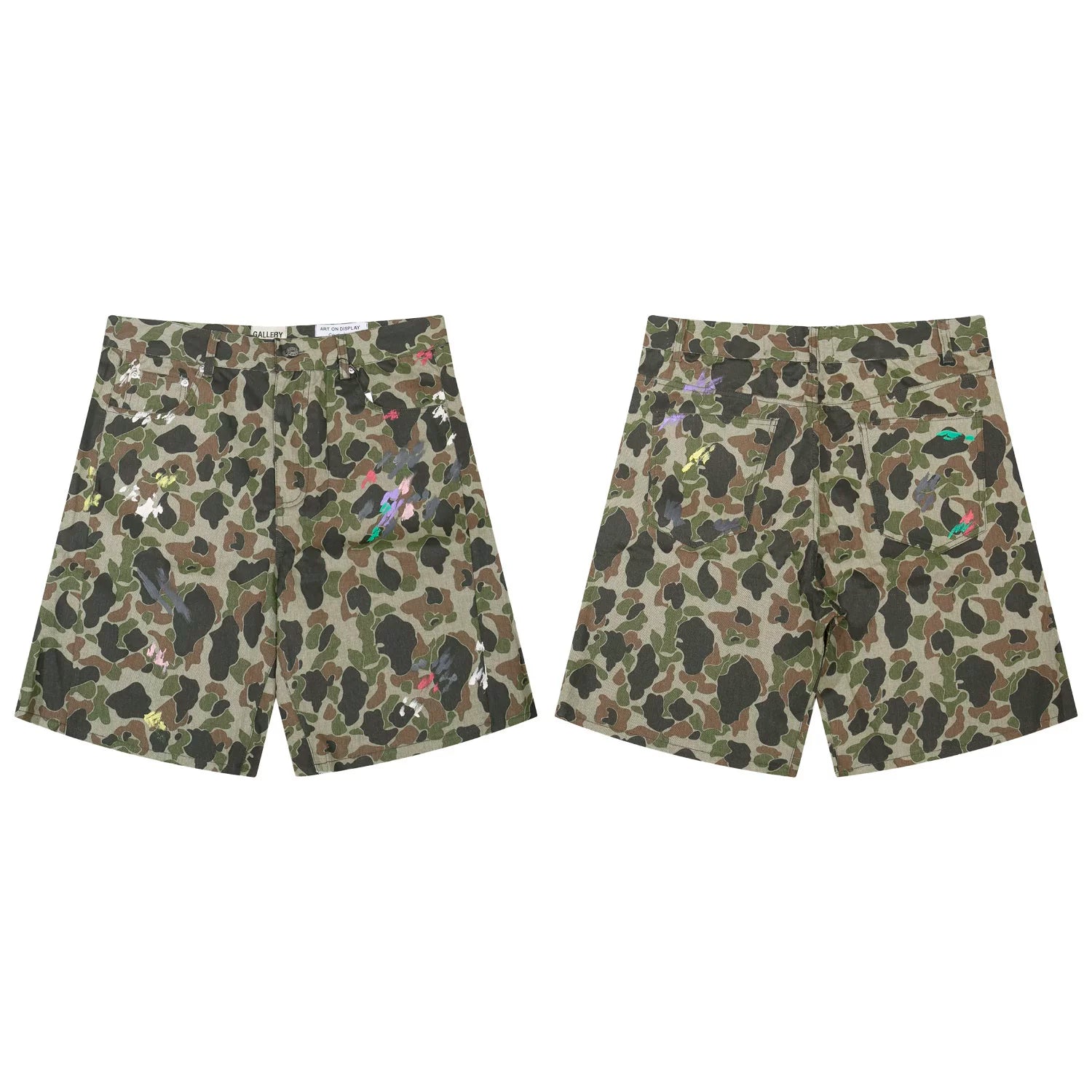 GALLERY DEPT CAMO PAINT SPLATTER CARGO SHORTS