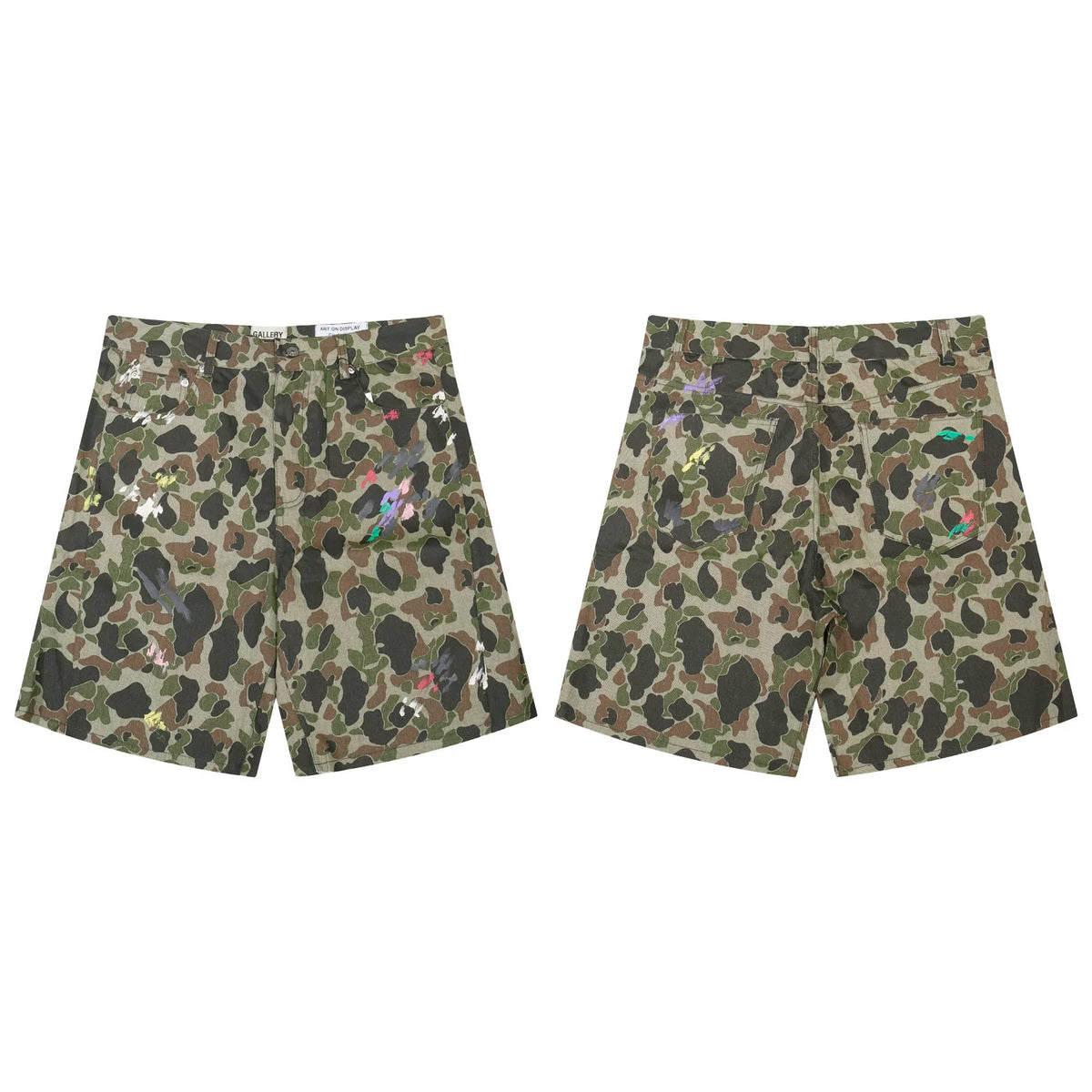 GALLERY DEPT CAMO PAINT SPLATTER CARGO SHORTS
