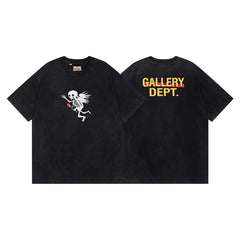 Gallery Dept Skeleton Angel Vintage Washed Short Sleeve Tee