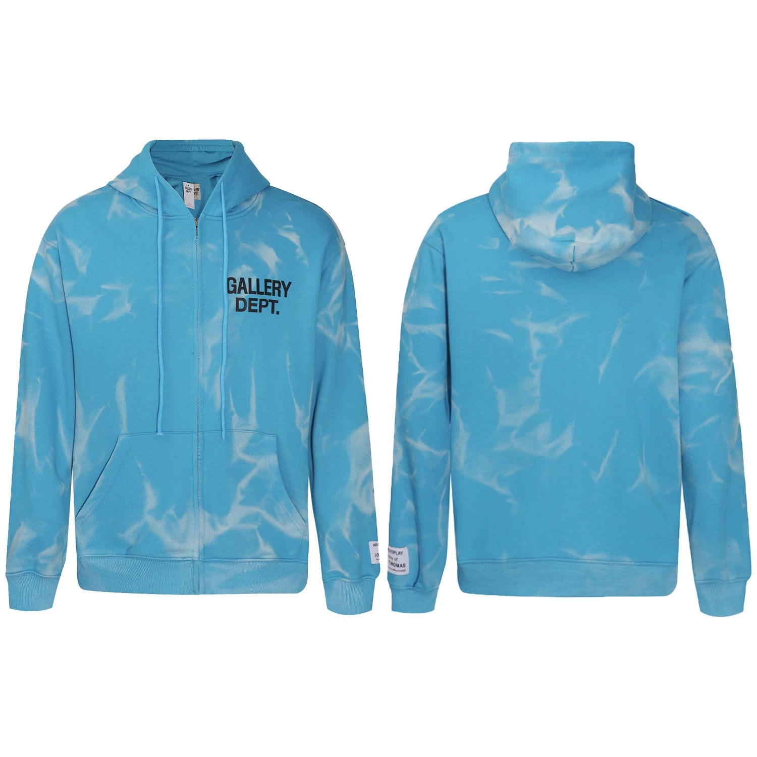GALLERY DEPT TIE DYE ZIP UP HOODIE NAVY