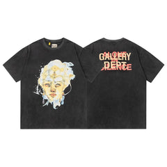 Gallery Dept Alone In Silence Art Portrait Vintage Washed Tee