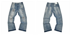 Gallery Dept Partial Ripped Light‑Wash Jeans