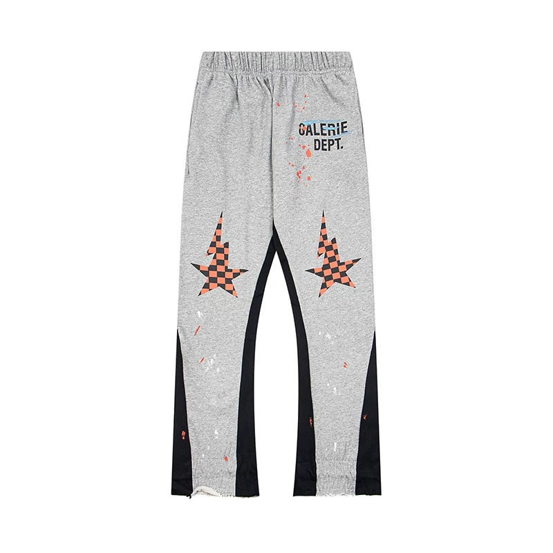 GALLERY DEPT GALERIE DEPT STAR CHECKER FLARE SWEATPANTS Grey