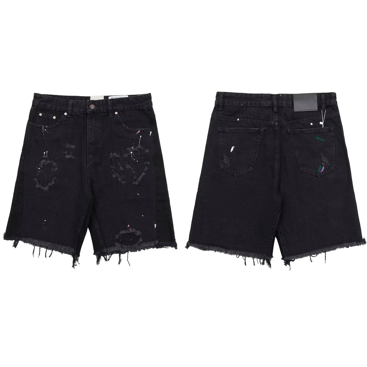 GALLERY DEPT DISTRESSED PAINT SPLATTER DENIM SHORTS