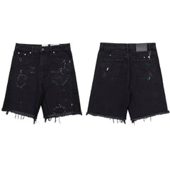 GALLERY DEPT DISTRESSED PAINT SPLATTER DENIM SHORTS