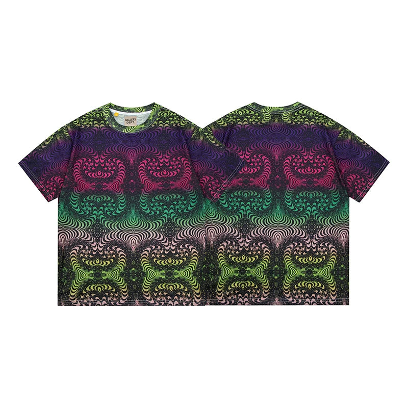 Gallery Dept Psychedelic Trippy All‑Over Print Short Sleeve Tee