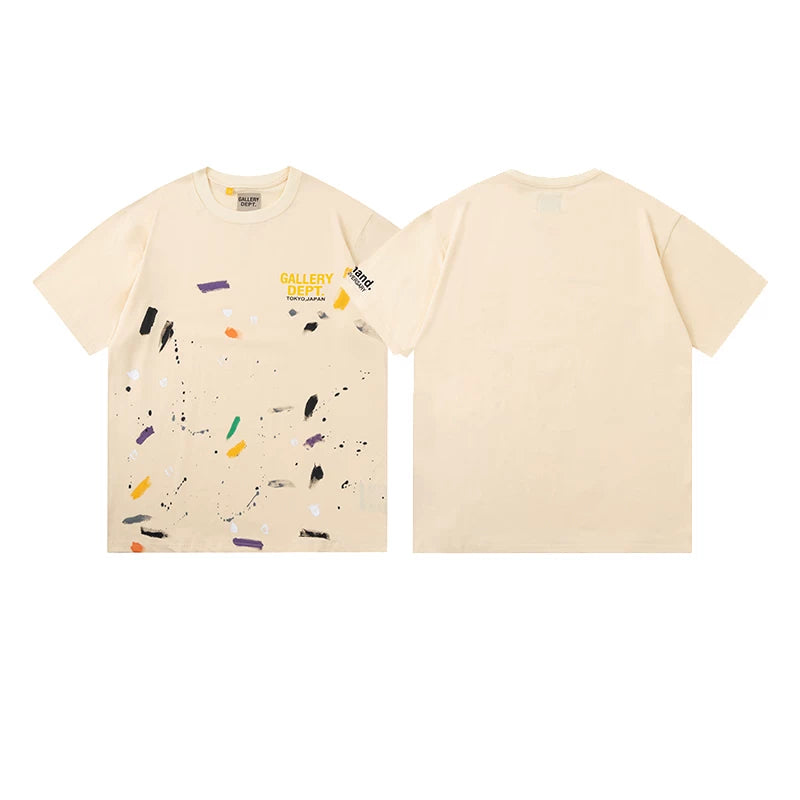 Vlone Fog Gallery DEPT American Printing Short Sleeve Vintage Loose Retro Make Old Gao Street T -shirt (94)