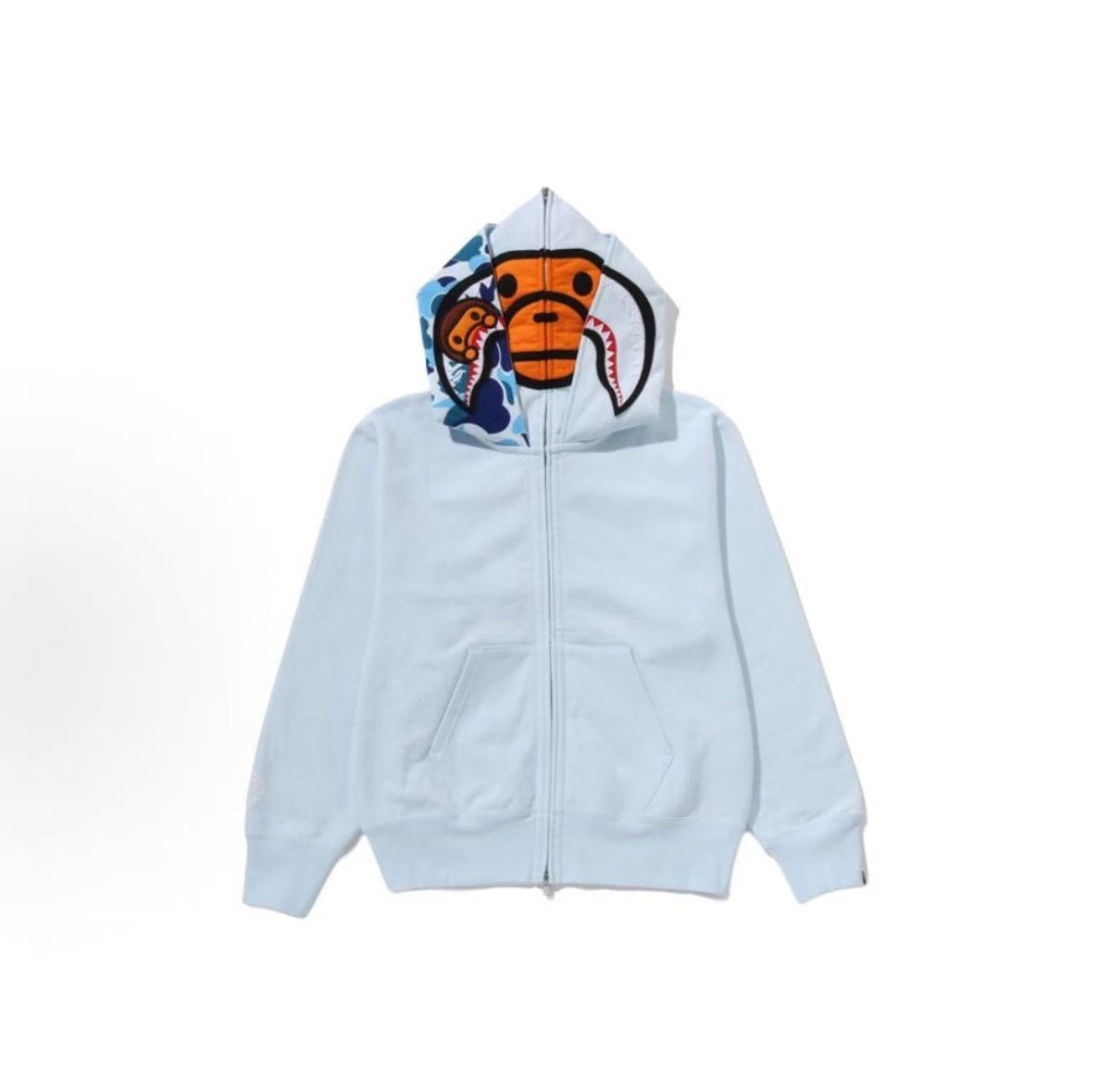 A Bathing Ape Milo Shark Double Hood Zip Up Hoodie Multiple Colors