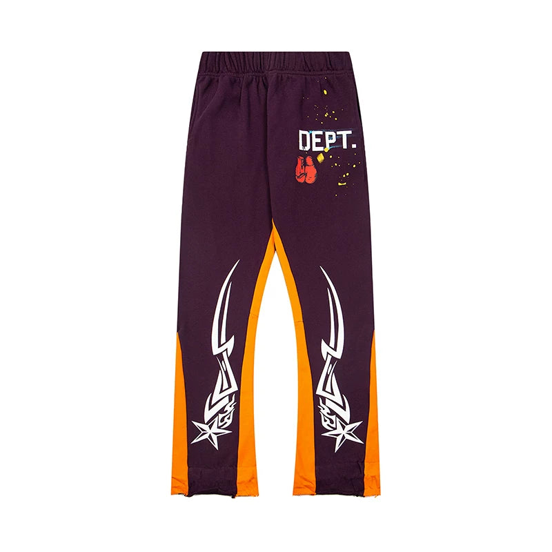GALLERY DEPT BOXING GLOVE TRIBAL FLARE SWEATPANTS HEATHER GREY