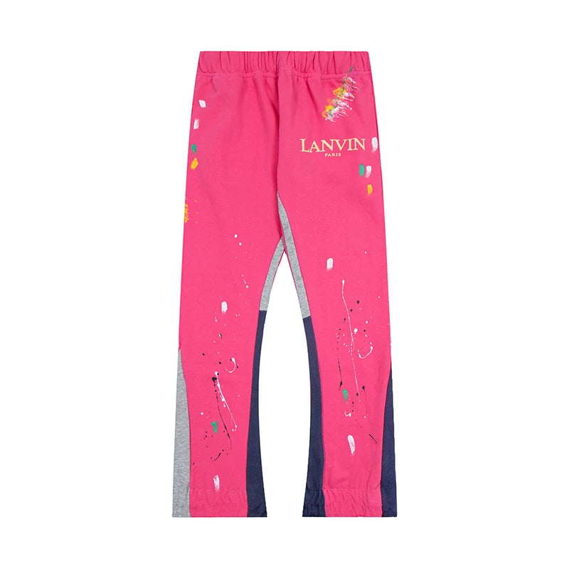 GALLERY DEPT PAINT SPLATTER FLARE SWEATPANTS PINK