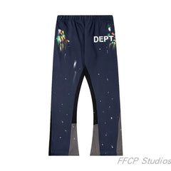 GALLERY DEPT PAINT SPLATTER FLARE SWEATPANTS NAVY