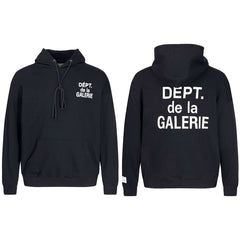 GALLERY DEPT DEPT DE LA GALERIE GOLD LOGO HOODIE BLACK