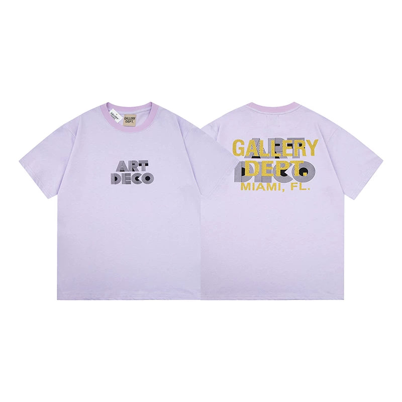 Vlone Fog Gallery DEPT American Printing Short Sleeve Vintage Loose Retro Make Old Gao Street T -shirt (95)