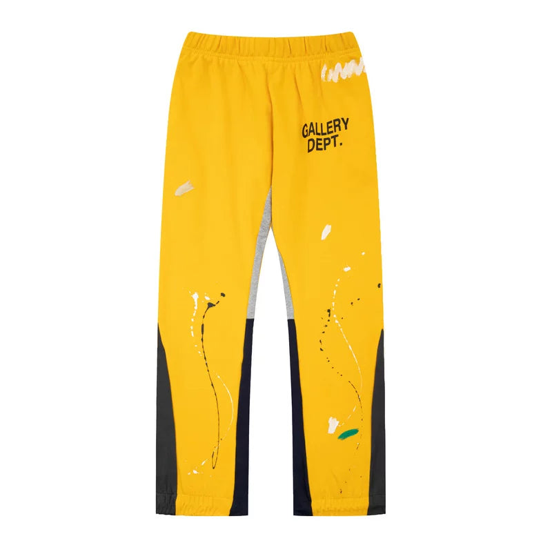 GALLERY DEPT PAINT SPLATTER FLARE SWEATPANTS YELLOW