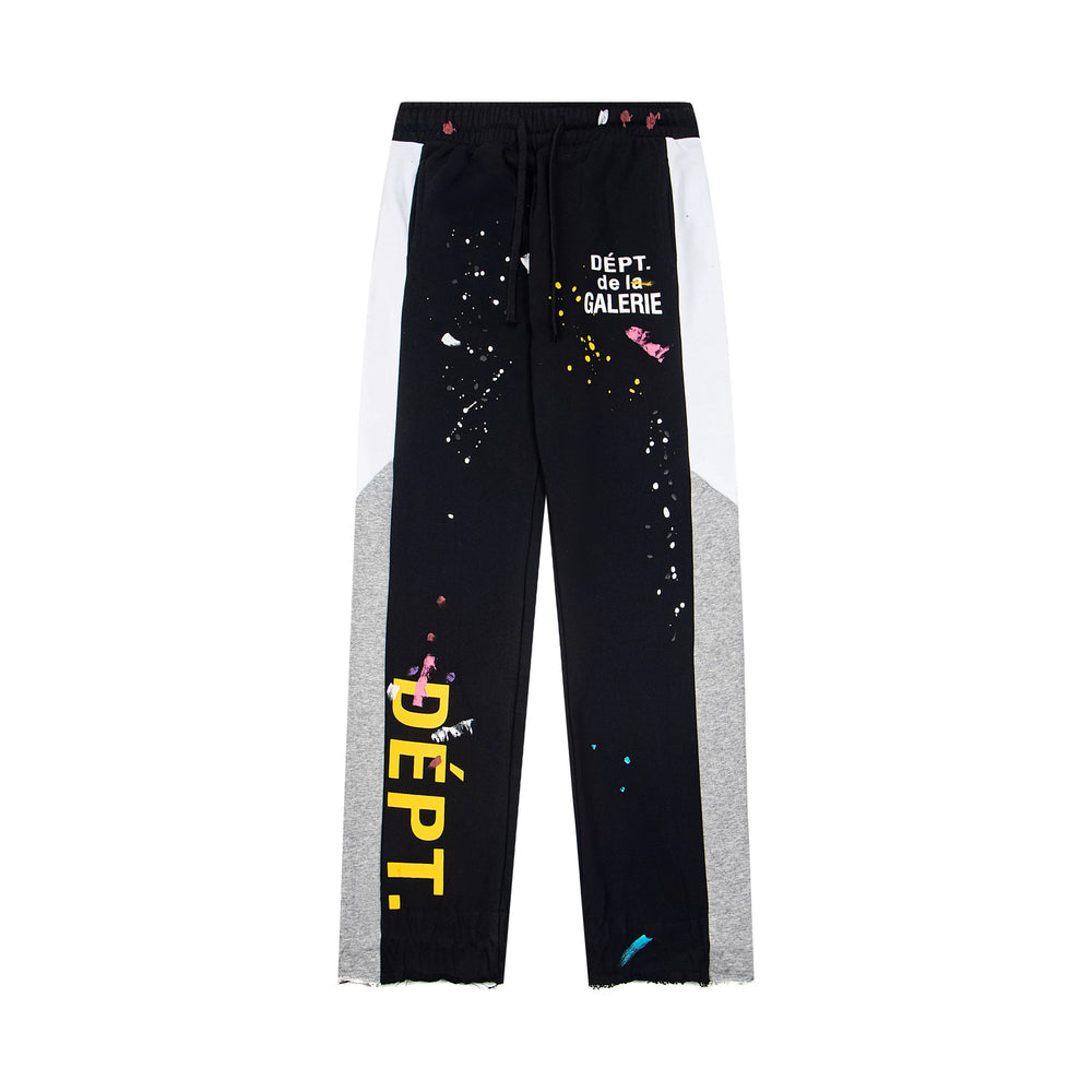 GALLERY DEPT DÉPT DE LA GALERIE PAINT SPLATTER TRACK PANTS WHITE