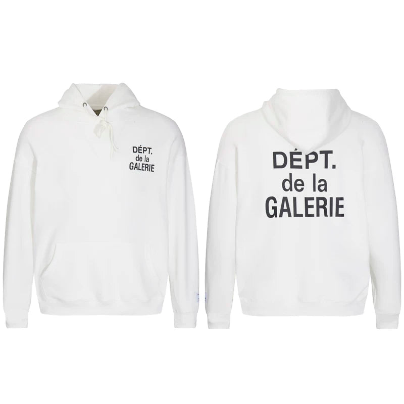 GALLERY DEPT DEPT DE LA GALERIE GOLD LOGO HOODIE BLACK