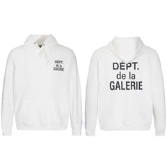 GALLERY DEPT DEPT DE LA GALERIE GOLD LOGO HOODIE BLACK