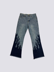 Gallery Dept Flame Patch Flare Denim Jeans