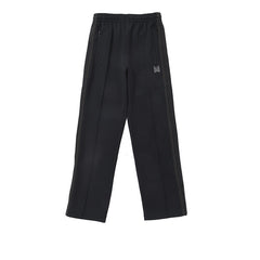 NEEDLES SILVER BUTTERFLY EMBROIDERY BLACK TRACK PANTS